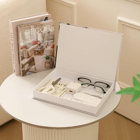 Picapspr small decorative books on mantel add compact elegance.