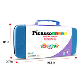PicassoTiles travel case Oxford fabric construction resists wear and wipes clean.