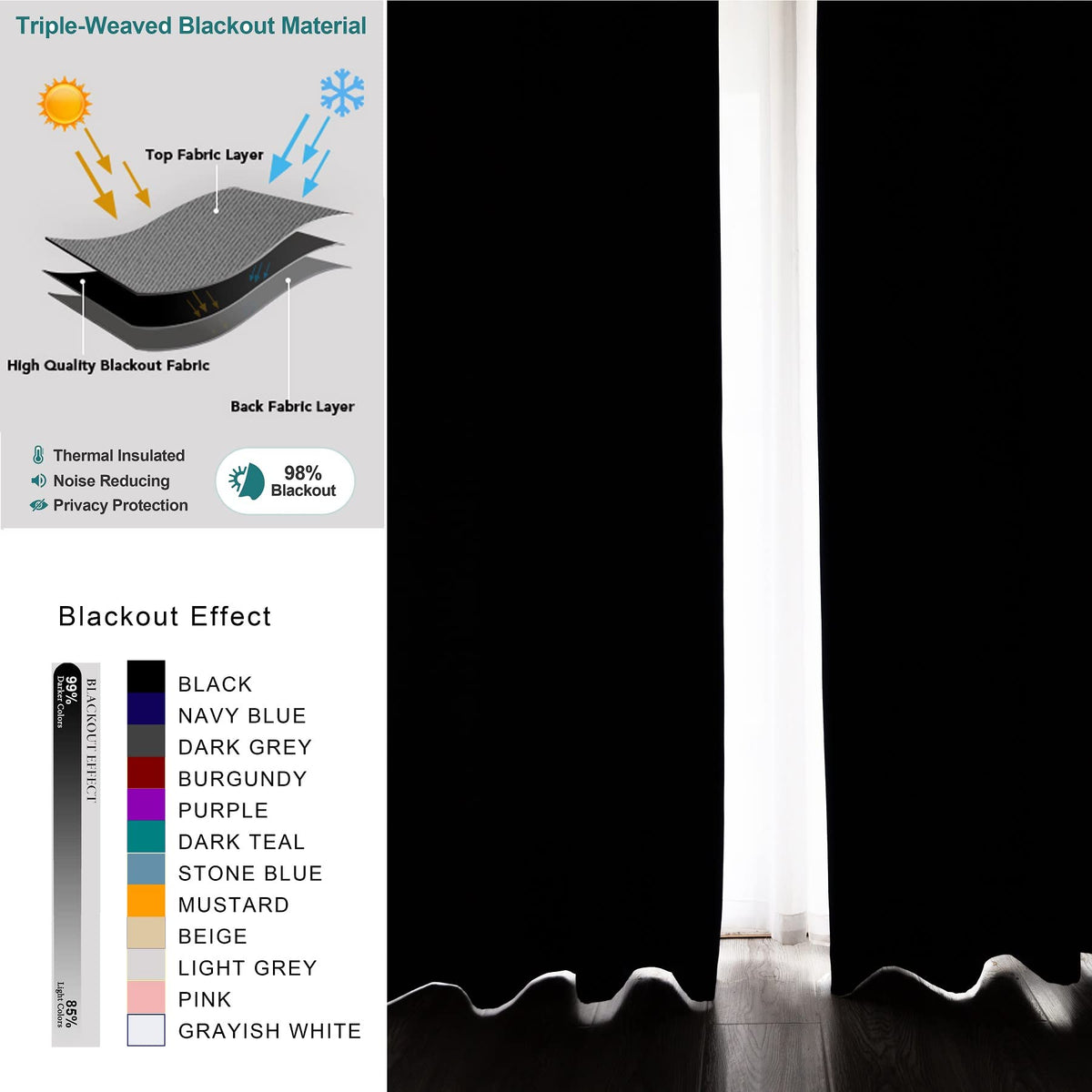 Dark-room ambience with Pickluc curtains improves movie nights.