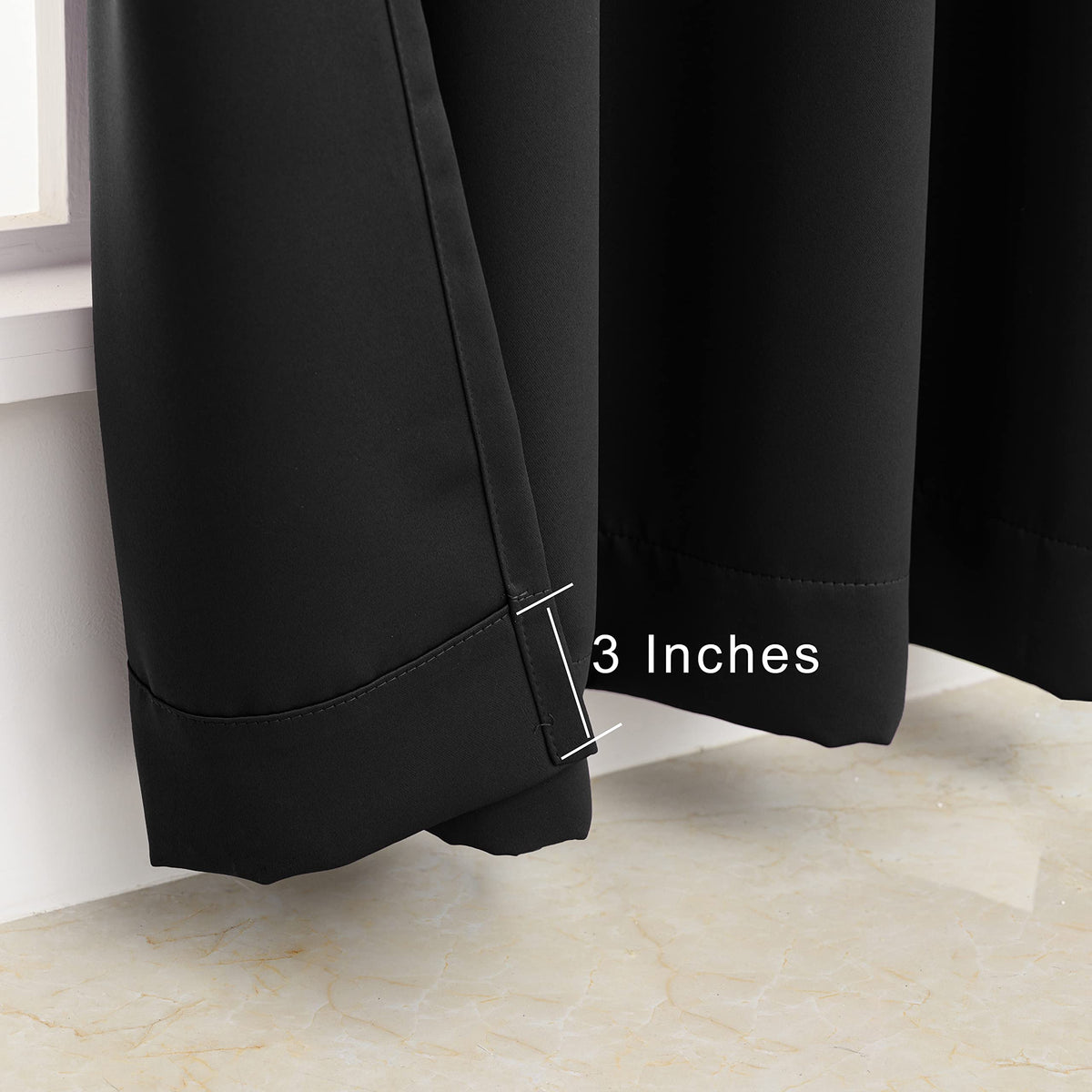 Closeup of Pickluc grommets in stainless steel for easy sliding.