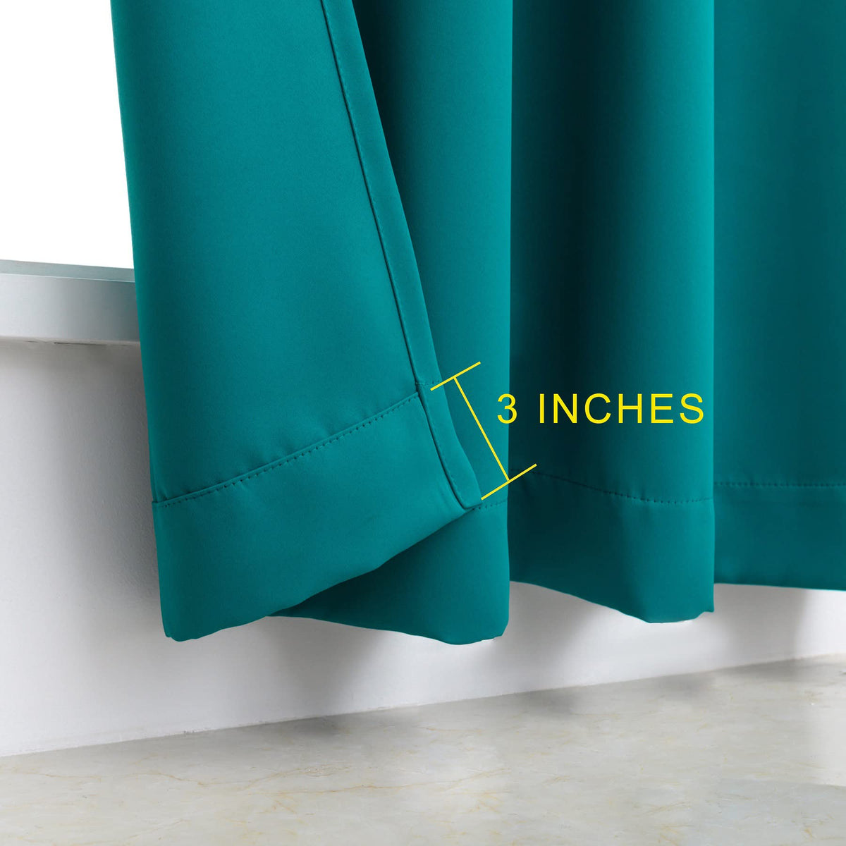 Pickluc teal blackout curtains emphasize thermal insulation in any season.