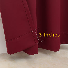 Pickluc thermal-insulated burgundy curtains help reduce heat transfer across seasons.