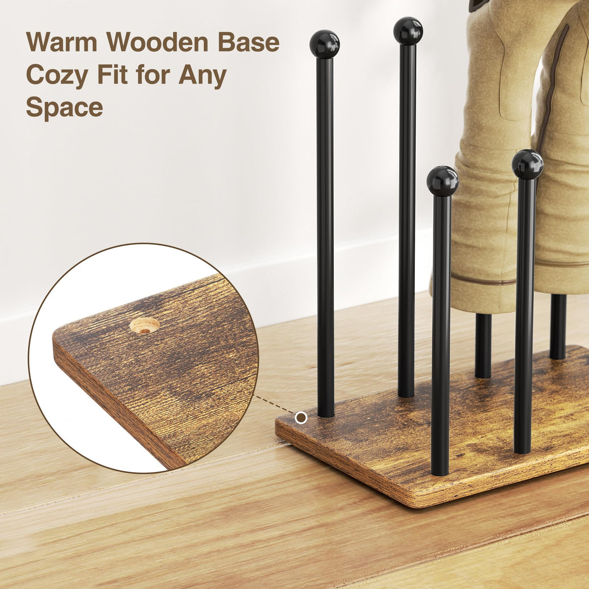 Pickpiff anti-slip pads keep boots secure and floors protected.