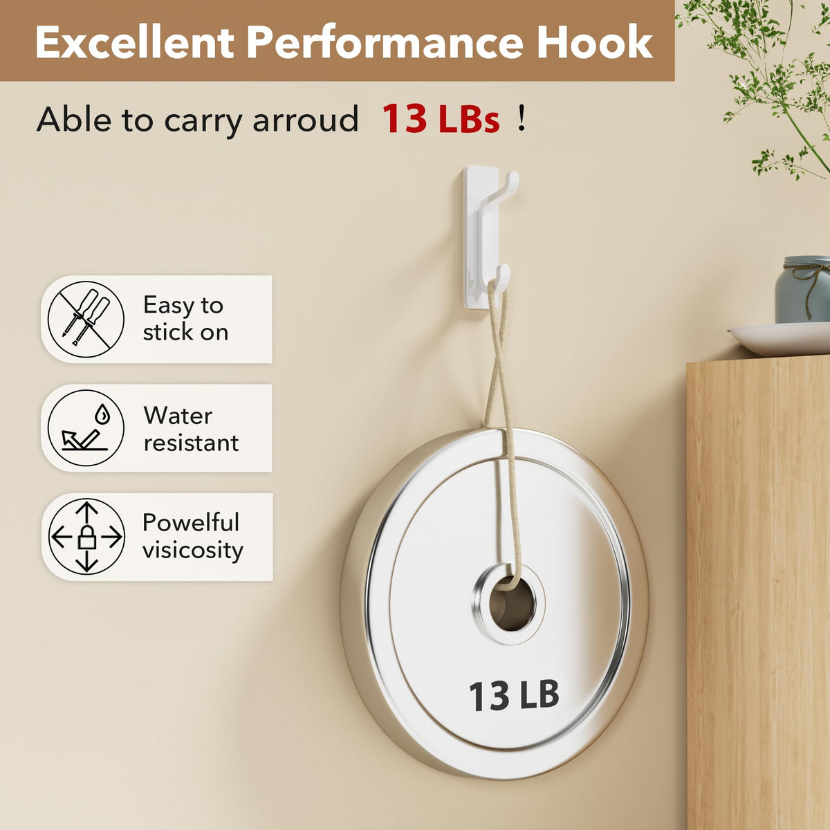 Pickpiff wall hooks showing double-hook design for doubled storage