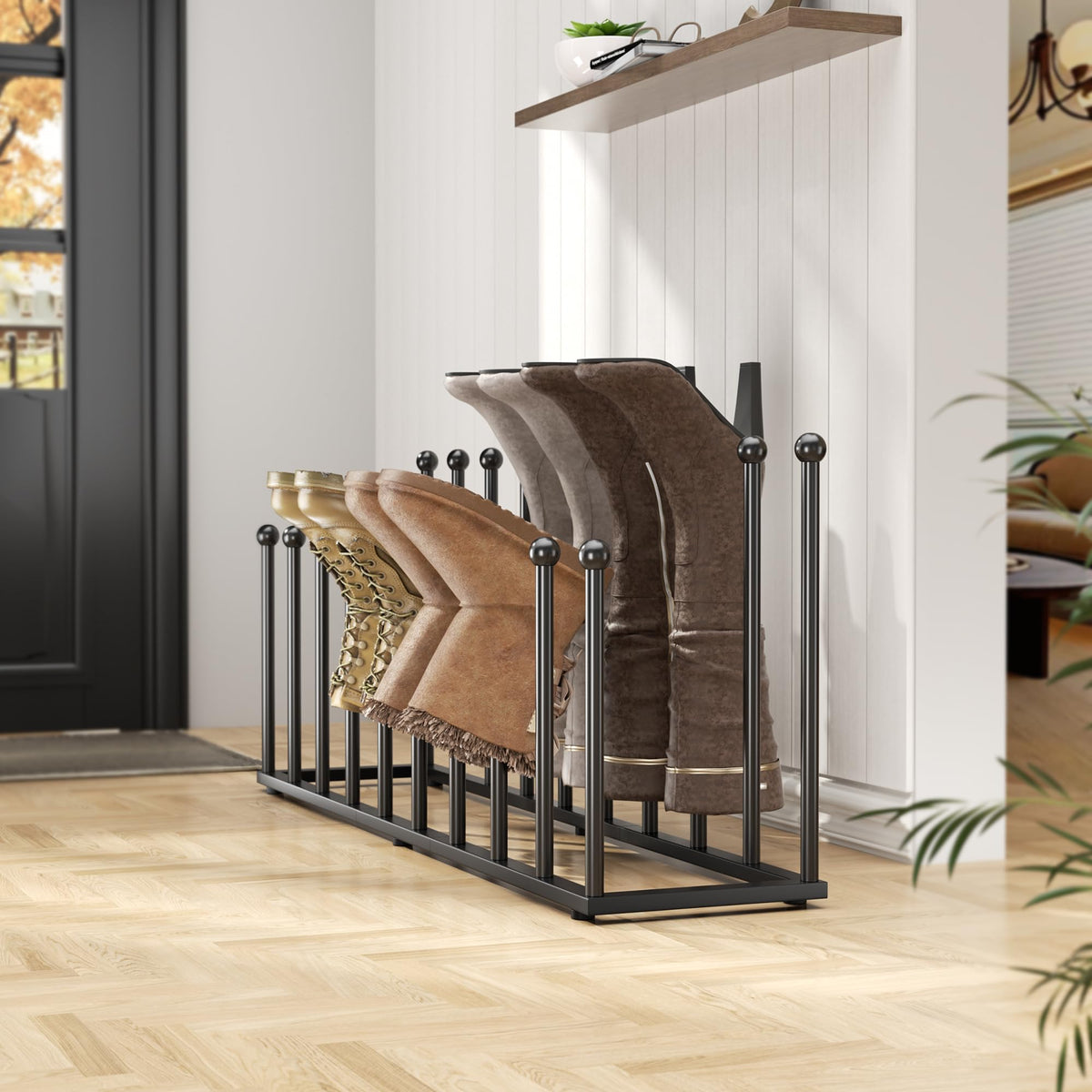 Pickpiff boot rack kit enables quick, tool-free assembly.