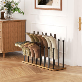 Pickpiff neat storage for eight pairs helps reduce clutter.