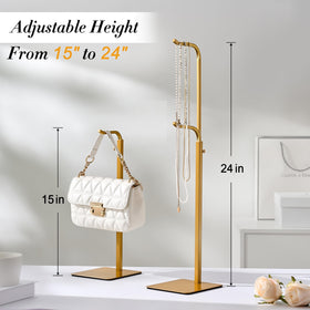 Pickpiff gold display stand with sturdy base supports up to 6 lbs