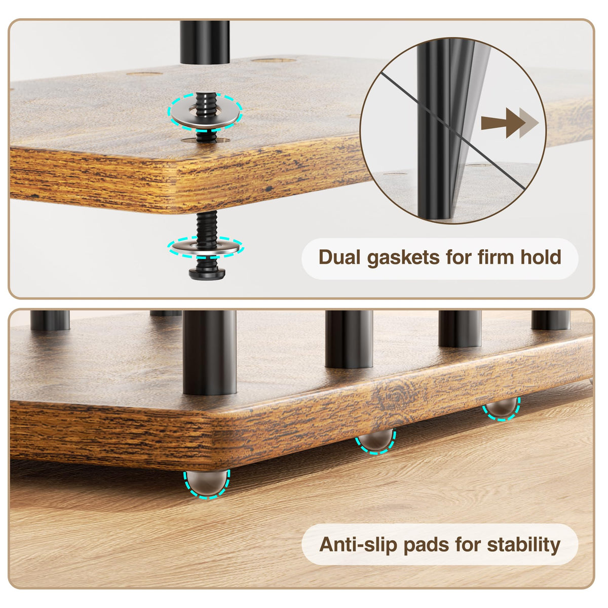 Pickpiff rust-free steel frame provides sturdy support for daily use.