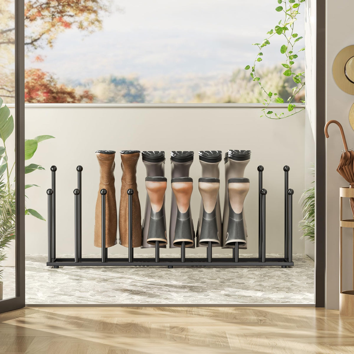 Pickpiff tall boot rack keeps high-top and knee boots organized.