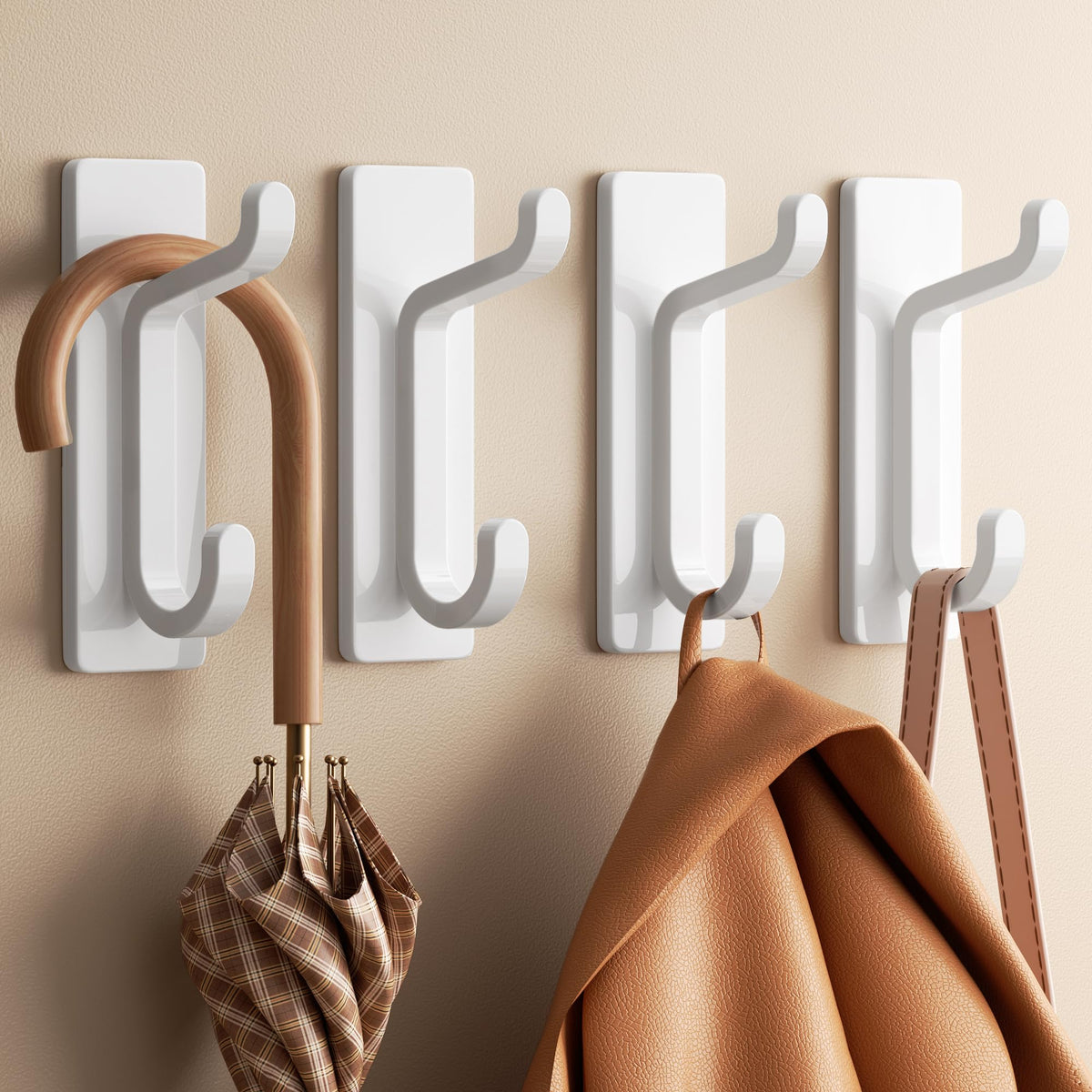 Pickpiff white adhesive door hanger ideal for rentals or apartments