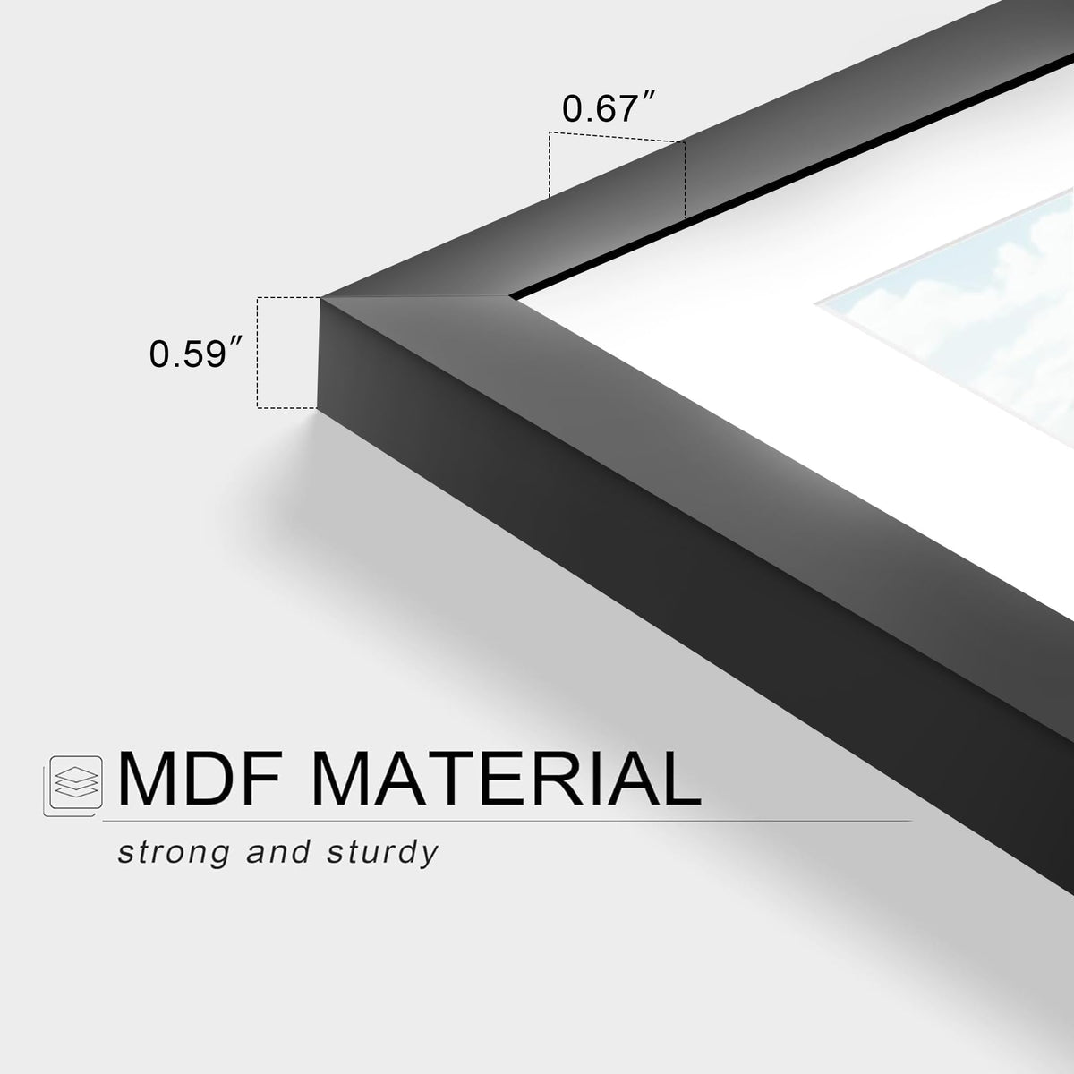 Picrit 11x17 no mat display presents larger photos with a minimal frame.