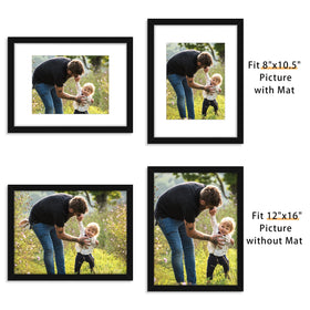Picrit 12x16 frame front view with hanging option for easy wall display.