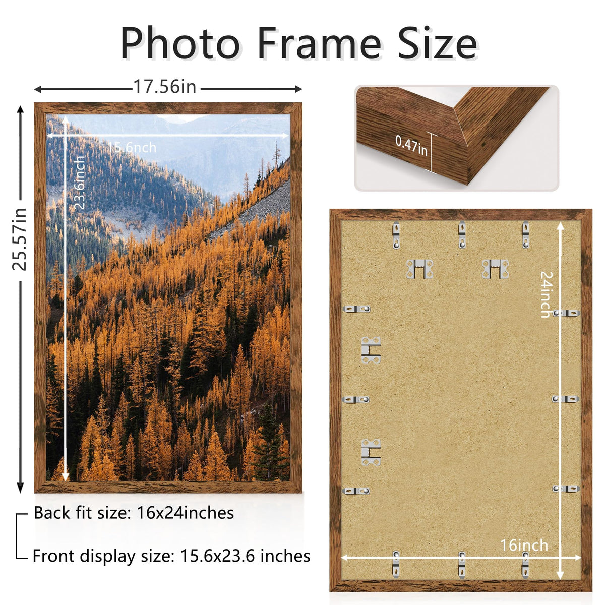 Picrit 16x24 frame hanging vertically for wall display.