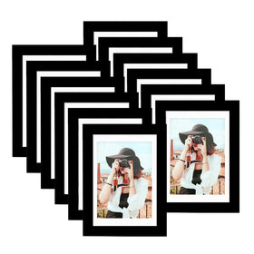 Picrit 5x7 frame set, black front view, suitable for wall or table displays