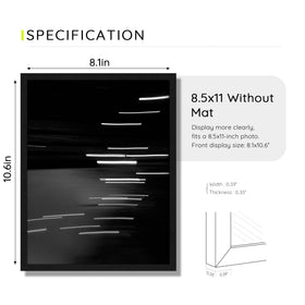 Picrit 8.5x11 frame back tabs enabling quick photo swaps