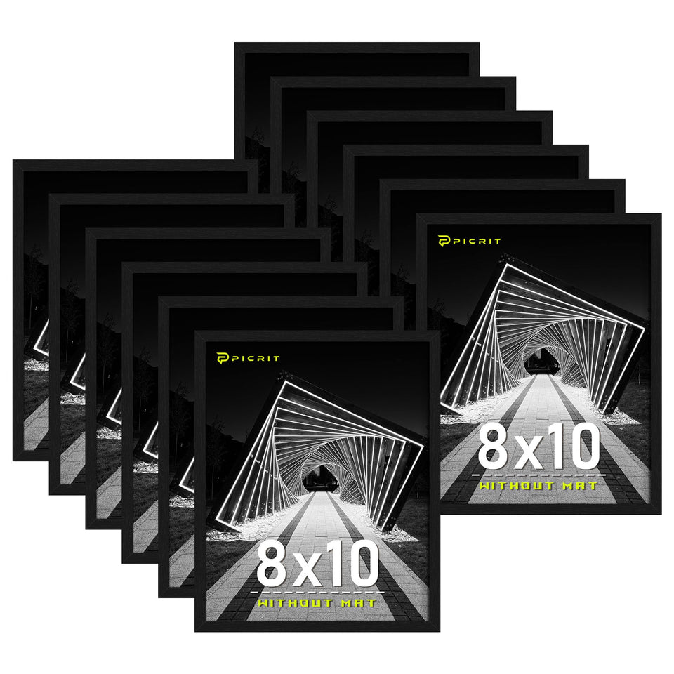 Picrit 8x10 frame without mat 12-pack front view for a cohesive wall gallery