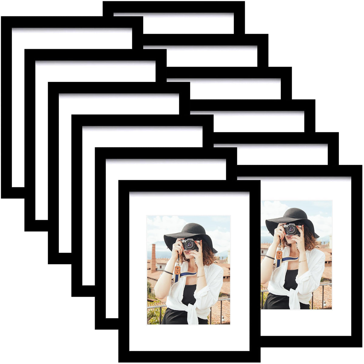 Picrit 8x12 frame set front view shows a sleek black finish and flexible mounting.
