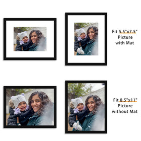 Picrit frame with easy twist-back closure for quick photo changes