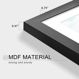 Picrit frame mounted on wall, horizontal layout for a panoramic photo.