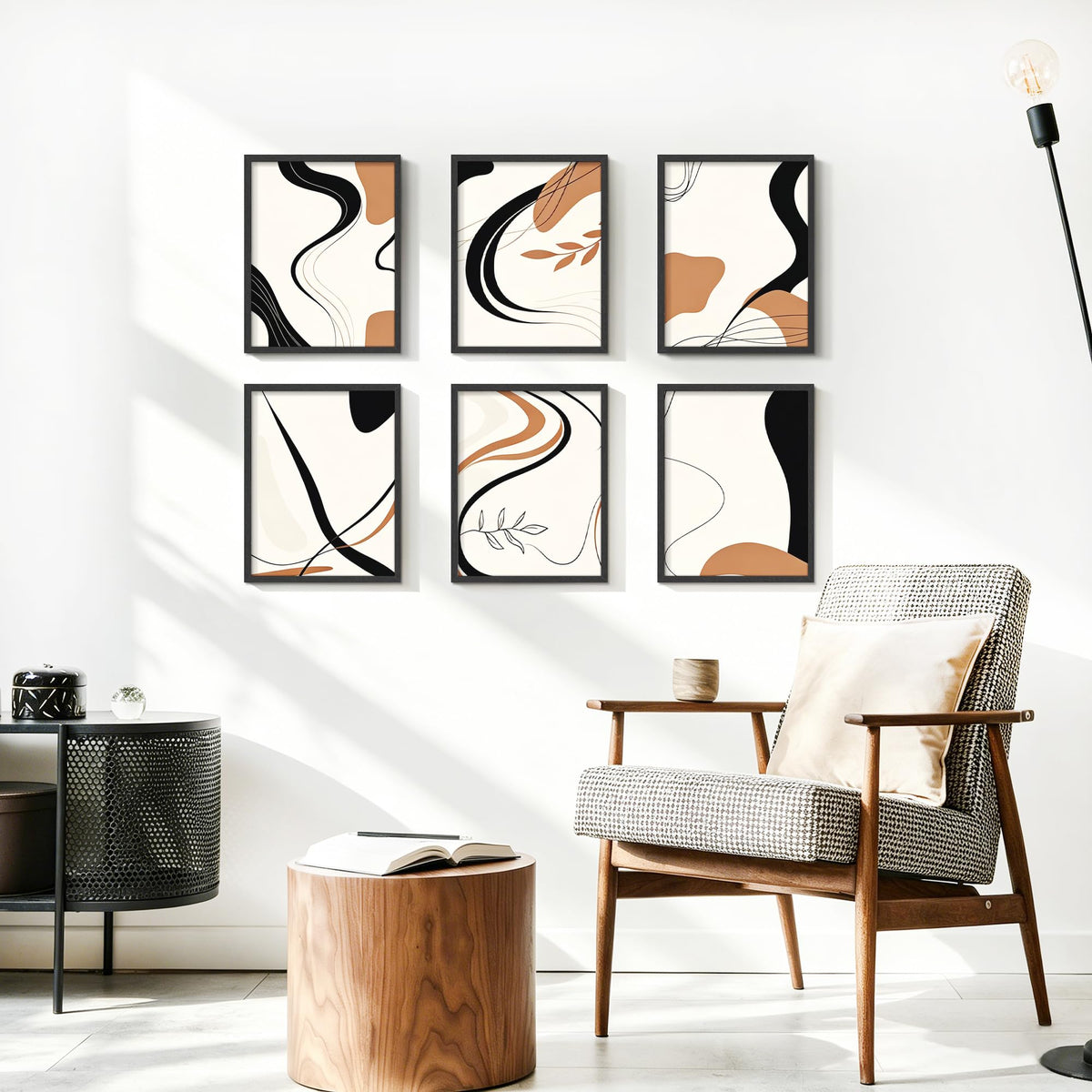 Picrit wall gallery layout suitable for hallways and family photos