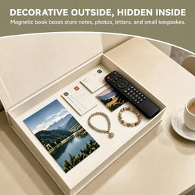 Picsurs neutral palette decor easily elevates coffee tables, mantels, or shelves.