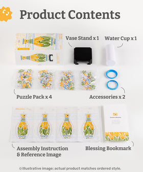 PieceRelax Winter Grace puzzle pieces connect securely without glue for immediate use.