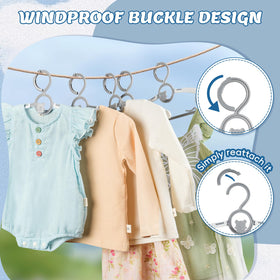 PIGLOG windproof buckle helps secure outfits on windy days when drying.