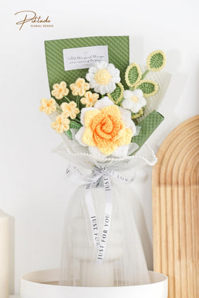 Piklado yellow bouquet detailed texture emphasizes artisan-made quality.