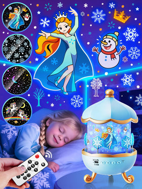 PIKOY Frozen Toys Carousel Night Light offers calming bedtime visuals.