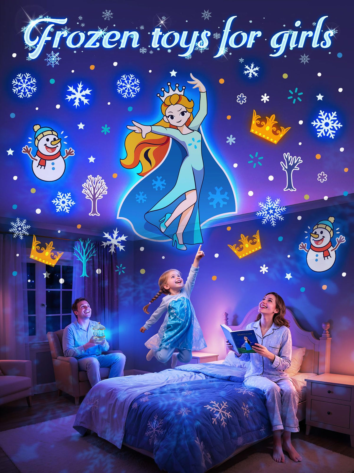 PIKOY Princess Night Light with remote control for easy, dreamlike ambiance.