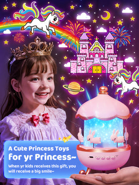 PIKOY Star Projector ceiling display enhances bedtime with starry visuals and calming ambience.