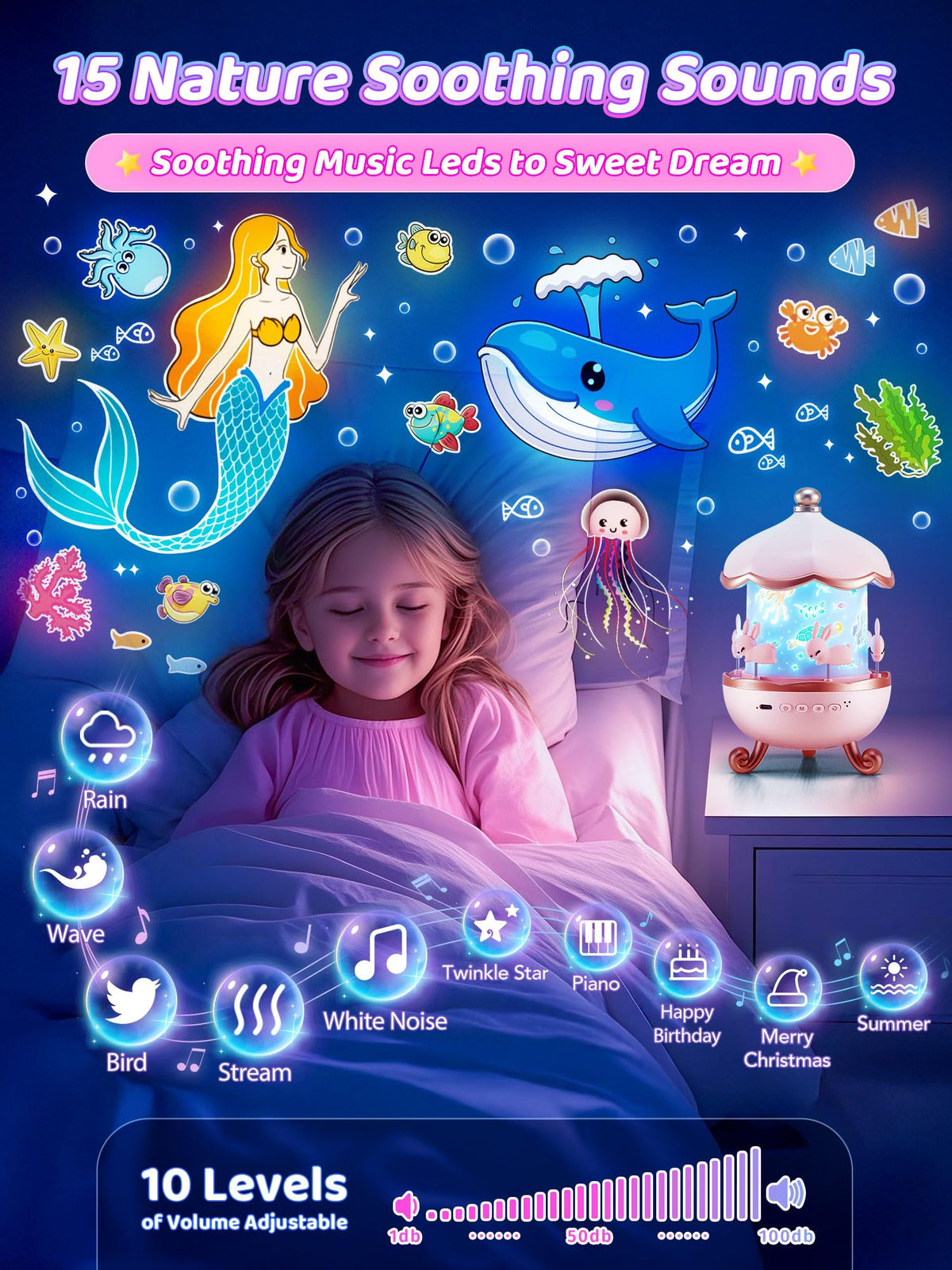 PIKOY Unicorn Night Light offers magical decor and soothing light for nursery routines.