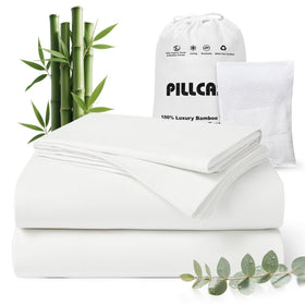 Pillcase luxury Tencel and bamboo sheets drape softly for cooling comfort.