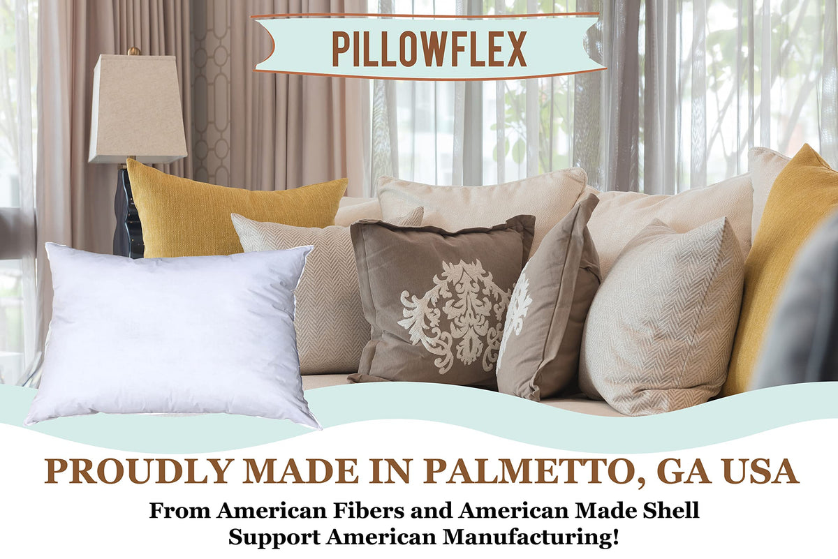 Pillowflex American-made pillow insert supports durable home cushions.