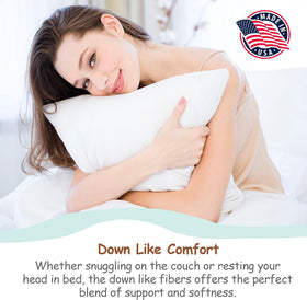 Pillowflex large rectangle on bed presents a full, luxurious look.