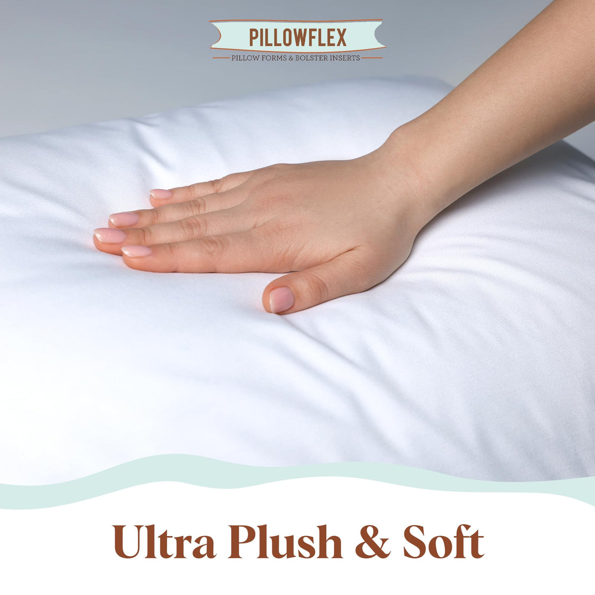 Pillowflex premium stitching and poly-cotton shell add durable, luxurious appearance.
