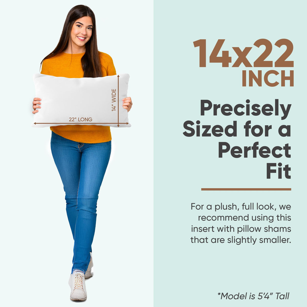 Pillowflex ultra-soft pillow insert close-up shows fluffy texture and premium fabric.