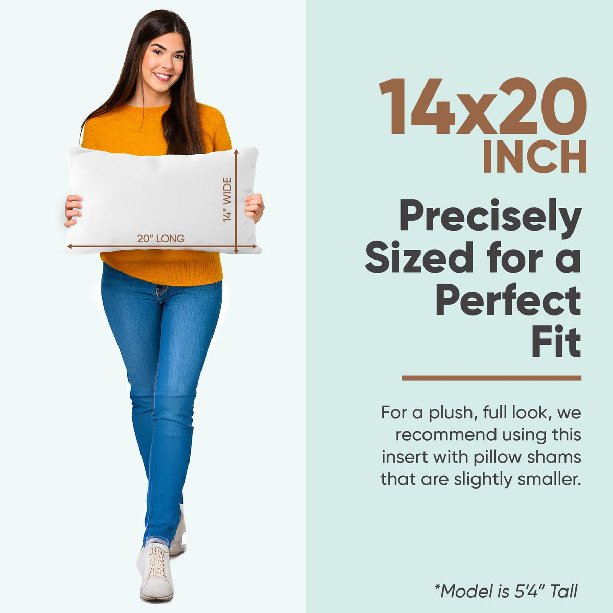Pillowflex ultra-soft pillow insert showing smooth loft
