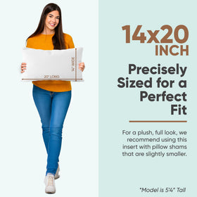 Pillowflex ultra-soft pillow insert showing smooth loft