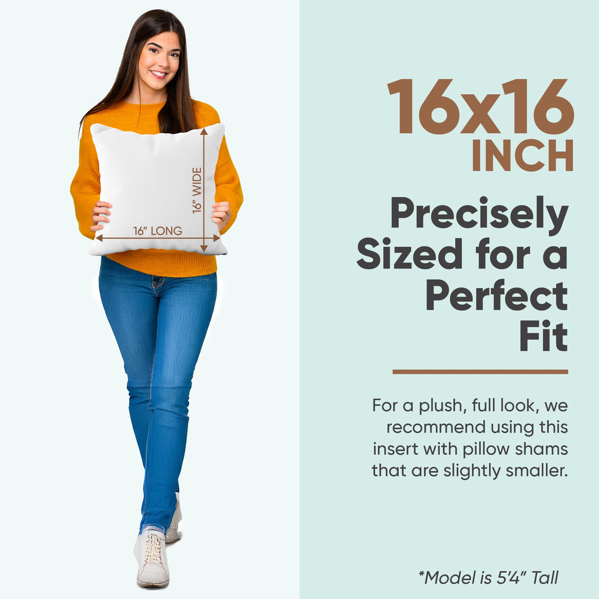 Pillowflex ultra-soft polyester fiber insert provides cozy support