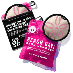 Pilotfish Sand Remover Bag ingredients close-up highlight a gentle, natural formula.