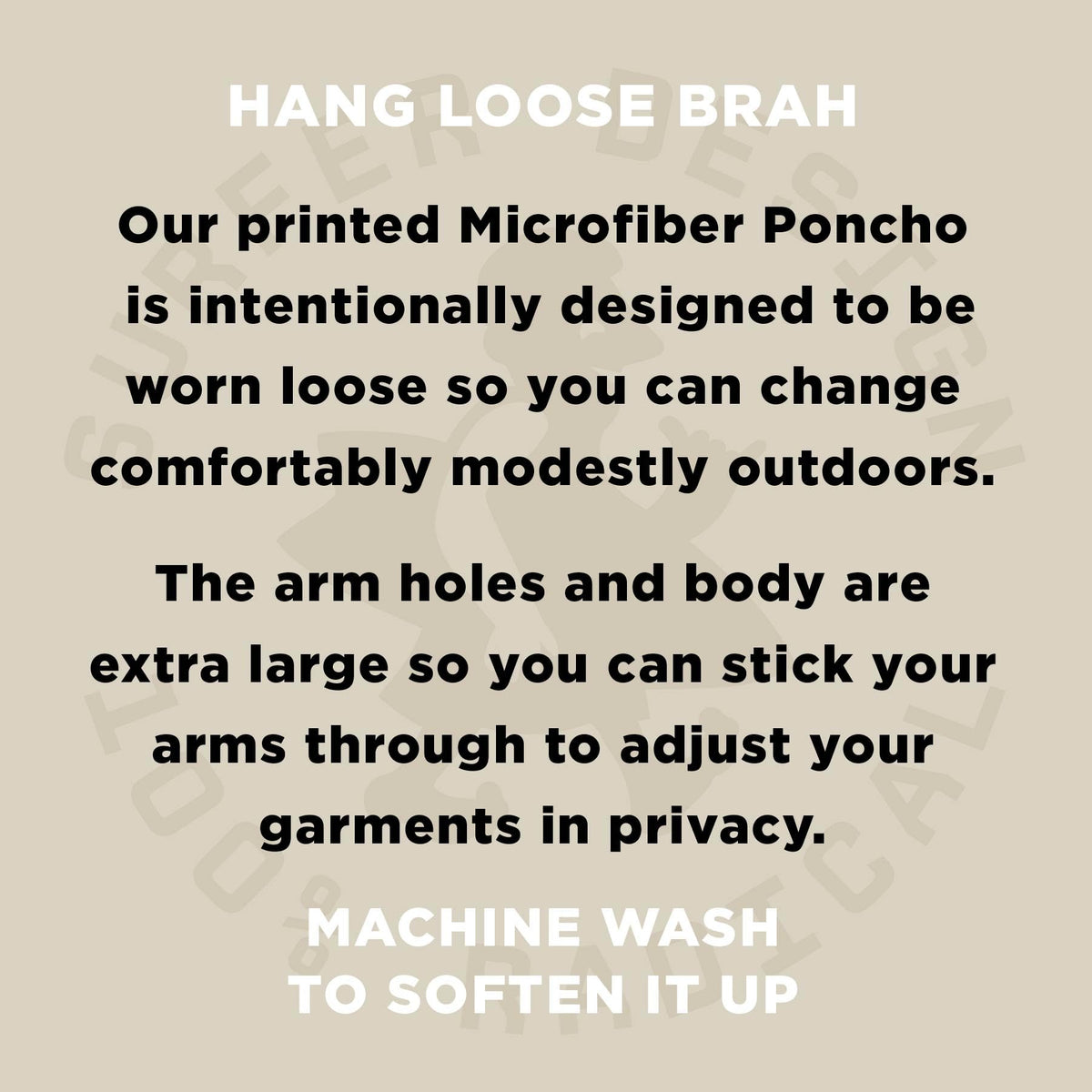 Pilotfish poncho kangaroo pockets secure towels and small items while active.