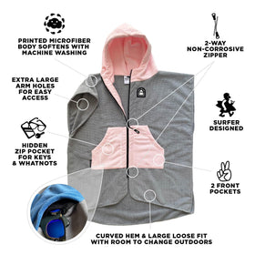 Pilotfish Surf Poncho Toddler Design offers cozy coverage for little swimmers
