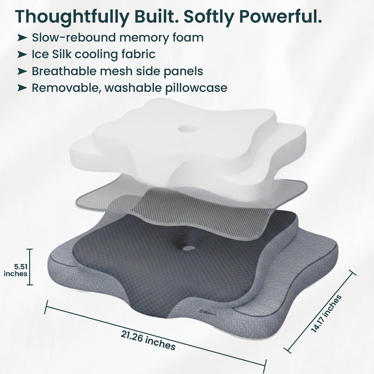 Piluxx dark grey cover texture highlights premium feel and breathability