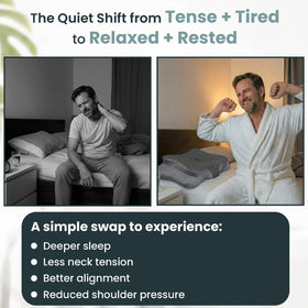 Piluxx neck pillow side sleeper support helps relieve neck tension