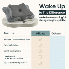 Piluxx pillow height adjustment insert demonstrates customizable comfort