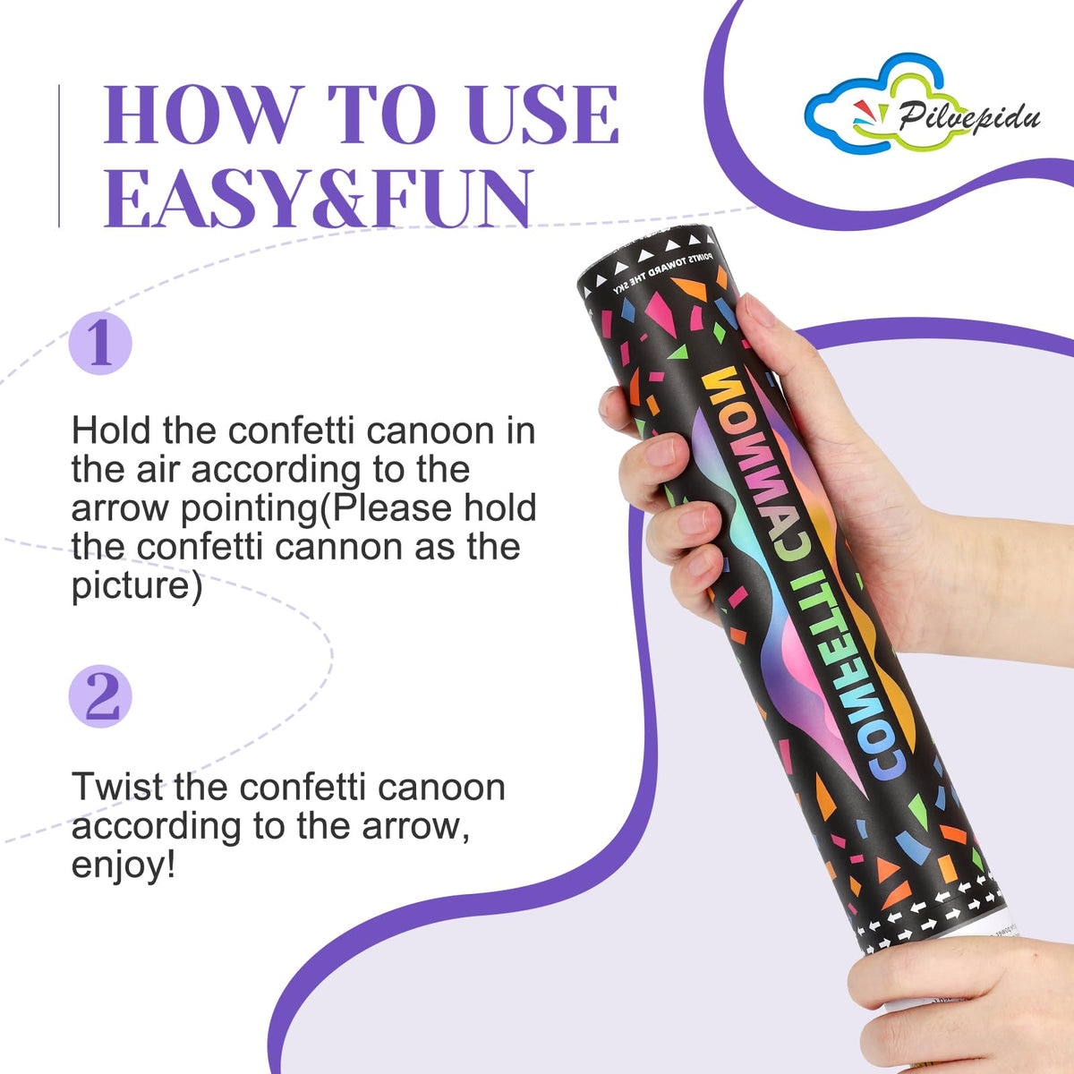 Pilvepidu confetti safety features promote safe celebrations.
