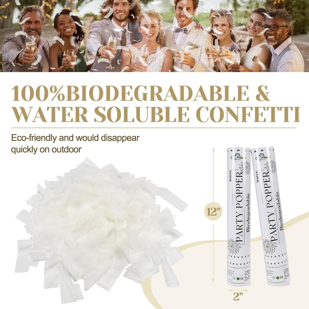 Pilvepidu rice paper confetti filling ideal for outdoor use and easy cleanup