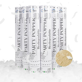 Pilvepidu white confetti poppers in a decorative box for elegant wedding moments