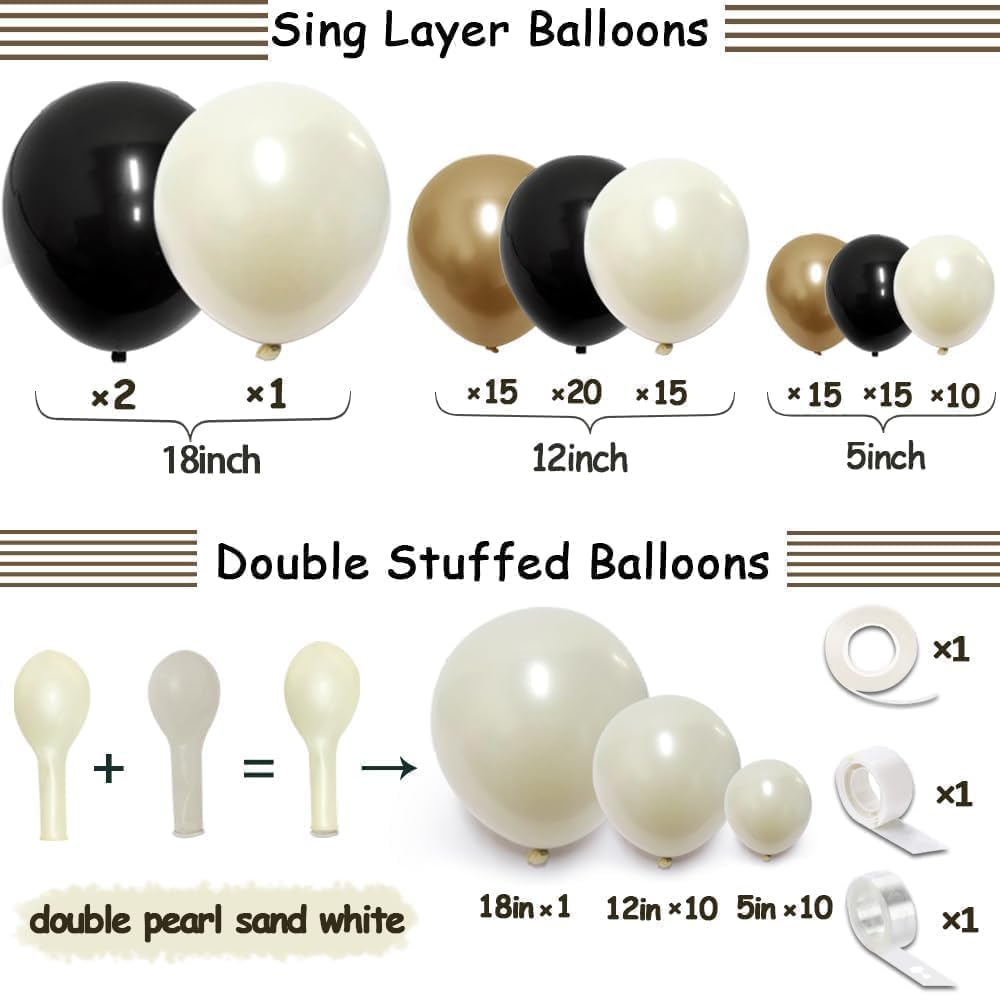 Pinbra easy-to-assemble balloon arch kit with ribbon and glue included.